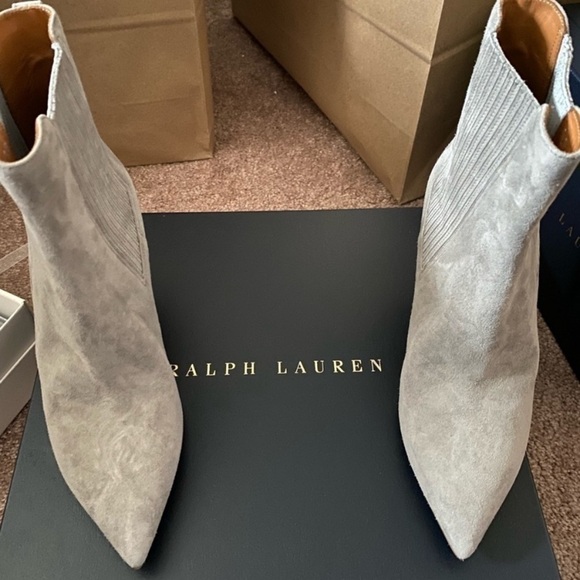 Ralph Lauren Women's Gray Suede Ankle Boots - Picture 5 of 5